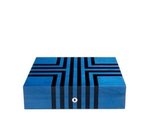 Кутия за часовници WATCH BOXES Rapport London Est. 1898 LABYRINTH BLUE FINISHED SOLID WOOD COLLECTOR BOX FOR 10 TIMEPIECES